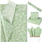 100 Sheets Sage Green Wildflowers Tissue Paper, Green White Floral Printed for Boho Themed Baby Shower, Weddings