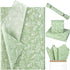 100 Sheets Sage Green Wildflowers Tissue Paper, Green White Floral Printed for Boho Themed Baby Shower, Weddings