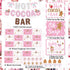 Hot Cocoa Bar Kit Pink Hot Cocoa Bar Banner Cute Gingerbread Man Sign Oh Snap Toppings Tent Cards Cup Tags Stickers