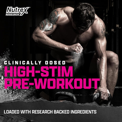 OUTLIFT Amped Max Dosed HIGH STIM Pre Workout Powder, 6G Citrulline, 3.2G Beta Alanine, Strawberry Watermelon (22
