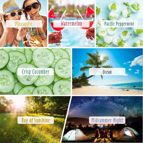 Summer 14, 20 Sets Spring and Fragrance Oils of MitFlor Bottles Premium Scented Oils for Diffuser, Soap and Candle