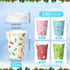 Pascliyna 100 Set 12oz, 5 Christmas Coffee Paper Cups with Lids Bulk Disposable Colorful Party Cups, Styles Xmas