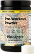 Santa Cruz Paleo Natural Pre Workout Powder, Pineapple, Keto Electrolytes with Magnesium, 30 Servings for Energy &