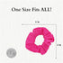 Set of 2 Solid Scrunchies in Hot Pink