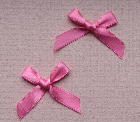 Sowaka 50 Pcs Mini Satin Bowknot Ribbon Bows Flower Supplies for Gift Present Wrapping Scrapbooking Décor Sewing DIY Crafting Project Christmas Thanksgiving Wedding Parties Decoration (Rose Red) by sowaka