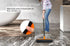 JEHONN Rubber Broom, Carpet Rake for Pet Hair Remover with Squeegee, 52.8 Inches Telescopic Long Handle
