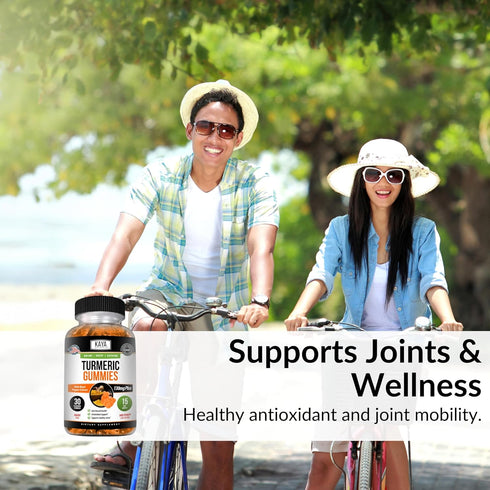 Kaya Naturals Turmeric Gummies 30 Count | Pure Nature Curcumin with Ginger & Black Pepper Extract | Joint Support