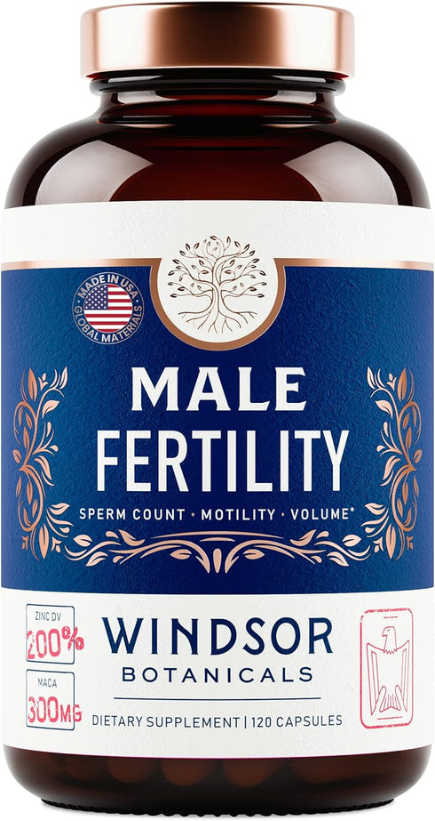 Male Fertility Supplement with Maca Root - Prenatal Vitamins for Men - 120 Capsules, 2 Month Supply