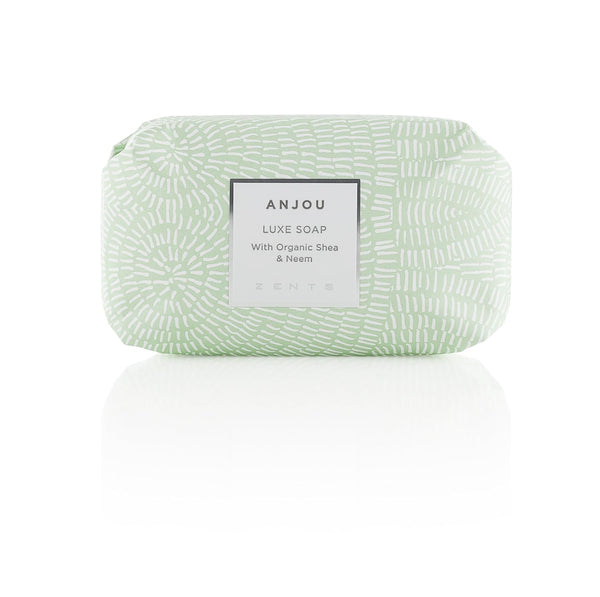 Zents Triple-Milled Luxe Bar Soap (Anjou Fragrance) | Moisturizing Soap with Organic Shea Butter