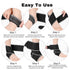 Hpmjz 2 Pcs Ankle Brace for Sprained Ankle, Ankles Support for Women Men Breathable Elastic Arch Support Socks