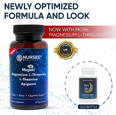 Premium High Absorption Magnesium Sleep Supplement - Clinically Studied Magnesium L-Threonate, Stress Support
