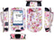 Painted Design Premium Fitted Leather Case with Screen Protector, Belt Clip & Carabiner for Freestyle Libre (Peony)