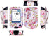 Painted Design Premium Fitted Leather Case with Screen Protector, Belt Clip & Carabiner for Freestyle Libre (Peony)