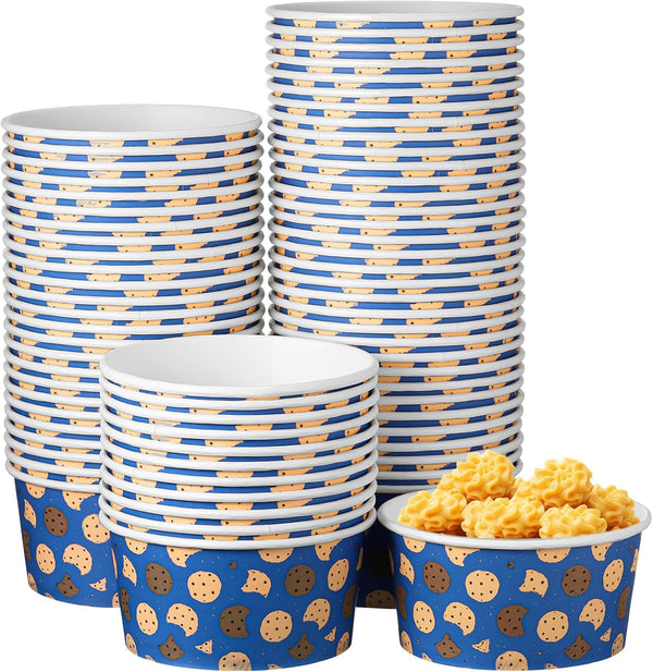 LemonRoad 72 Pcs Monster Party Supplies Disposable Snack Cups 16 oz Blue Monster