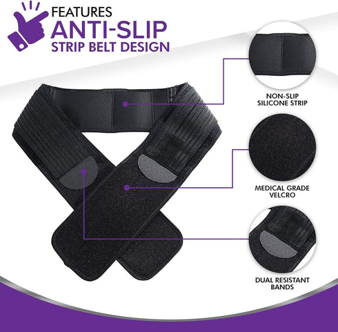 Sacroiliac Support SI Loc Hip Belt for Men and Women, Small/Medium, Lumbar Lower Back Joint Support