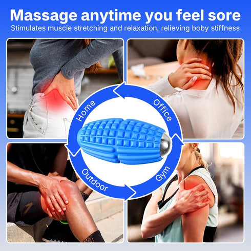 JALEBRO 4 Mini Massage Ball Speeds Vibrating Massage Roller Ball for Foot,Leg,Palm,Hand,Neck,Back,Trigger Point