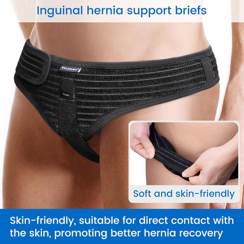 Velpeau Hernia Belt for Men and Women, Adjustable Support Truss Underwear Briefs for Inguinal, Groin Hernia Pain Relief