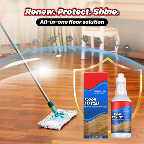 ROVIA (2 Floor Restore for Wood Floors - Floor Clean Restorer & Polish for Tile, Shine Wood, Laminate, Vinyl, Bamboo