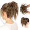 HMD Tousled Updo Messy Bun Hairpiece - Synthetic Hair Extensions with Elastic Rubber Band