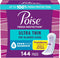 Poise Ultra Thin Incontinence Pads & Postpartum Pads for Bladder Leaks, 4 Drop Moderate Absorbency, 144 Count