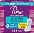 Poise Ultra Thin Incontinence Pads & Postpartum Pads for Bladder Leaks, 4 Drop Moderate Absorbency, 144 Count