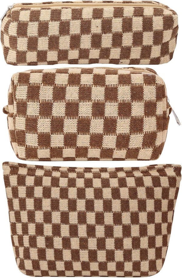 LYDZTION Makeup Bag for Women, 1Pcs Large Capacity Cosmetic Bag and 1Pcs Pencil Case Travel Toiletry Organizer