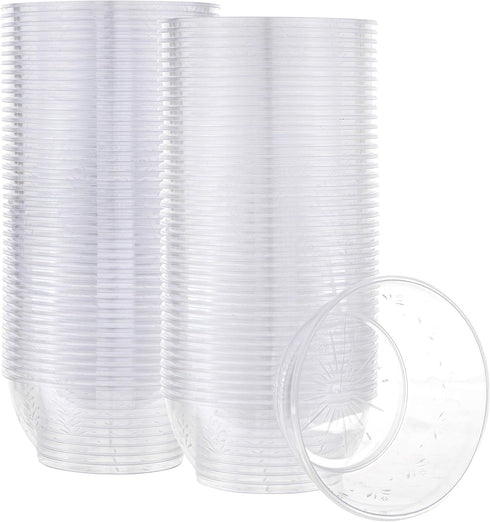 PLASTICPRO 6 oz Hard Plastic Dessert Bowls, Premium Quality Disposable Clear Bowls, Pack of 100