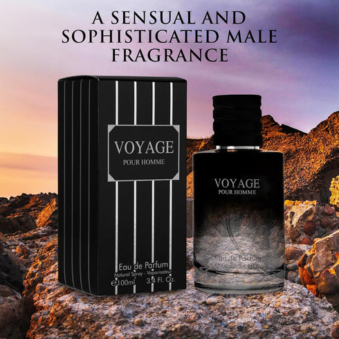 Voyage for Men Eau De Parfum - 100ml - Sophisticated Fragrance of Bergamot, Pepper, Lavender, Star Anise & Nutmeg