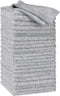uxcell Gray Microfiber Cleaning Cloth - Ultra Soft Absorbent Lint Free Dish Towels, 12" x 12", 24 Pack