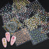 WOKOTO 50Pcs Self-Adhesive 3D Flower Nail Stickers, Floral Nail Decals for Women, Girls, Kids Nail Art with Tweezers