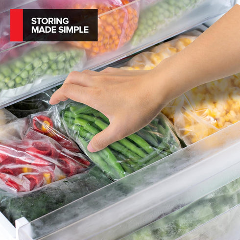 1 Gallon Food Storage Bags with Twist Ties (225 Count), Bulk Freezer Bags for Bread, Vegetables, and More