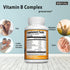 Vitamin B-Complex, 180 Vegan Tablets, All B Vitamins Including B12, for Stress, Energy, and Healthy Immune System