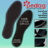 Pedag Summer Terry Cotton Sockless Insoles - Barefoot Insert, Handmade in Germany, US Men 12/EU 45, Black