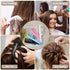 4PCS Wide Tooth Comb, Large Hair Detangling Comb for Curly, Wet, Long Hair, Professional Styling Comb (Black & Blue)