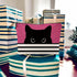 Black Cat Gifts - Cat Makeup Bag, Cat Mom Gifts, Small Cosmetic Bag for Purse (Pink Makeup Bag), 7x10 In
