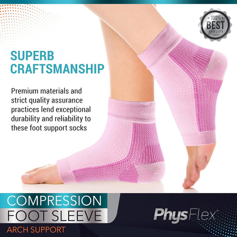 Compression Socks for Plantar Fasciitis - Ankle Compression Sleeve for Achilles Tendonitis, Heel Spurs, Foot Swelling &