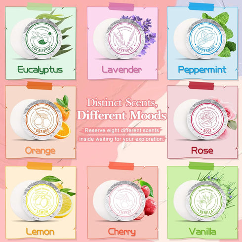 Shower Steamers Aromatherapy - Gifts for Women 8 Pack Pure Essential Oil Shower Bombs for Home Spa Bath Self Care, Gift Set Stress Relief and Relaxation Gifts for Her Birthday Present Pink