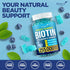 Hair Vitamins Natural Gummies - Biotin Multivitamin for Hair, Skin & Nails with Collagen & Keratin, Anti Aging Collagen