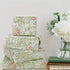 JarThenaAMCS 6 Sheet Vintage Floral Wrapping Paper - Not Roll - Green Flower Gift Wrap for Birthday Baby Shower