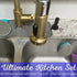 Kitchen Sink Splash Guard, Faucet Mat for Kitchen Sink, Food Grade Silicone Scrubber Dish Set