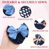 kilofly 4pc Women's Two-Way Snood Net Bow Barrette Hair Clip Bun Cover Set