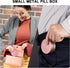 Metal Pill Box 3 Compartment - Heavy Duty Waterproof Pill Container for Pocket or Purse, Portable Travel Organizer for