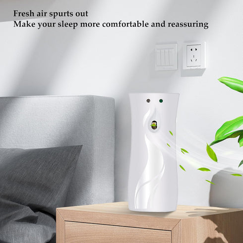 (2-Pack) Automatic Fragrance Dispenser, Air Freshener Spray Dispenser, Wall Mounted or Standing, White