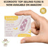 ECO ROOTS Organic Bamboo Floss Refill x4 Rolls, Eco Friendly Dental Charcoal Floss, Reusable Flosser, Vegan Bamboo