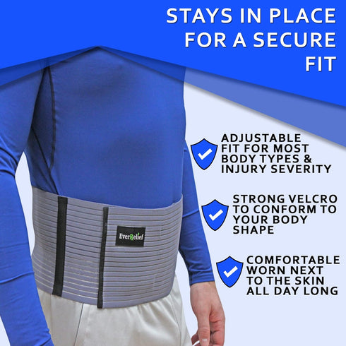 Umbilical Hernia Belt for Men and Women, Abdominal Binder Support for Hernia Pain (Small/Medium)