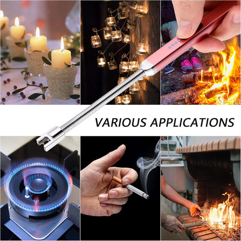 MEIRUBY Electric Candle Lighter, Valentine's Day Gifts for Women Mom Men Wife, USB Arc Rechargeable Windproof Long