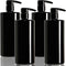 Youngever 4 Pack Empty Shampoo Pump Bottles, 24 Ounce Plastic Cylinder with Lockdown Leak-Proof Pumps