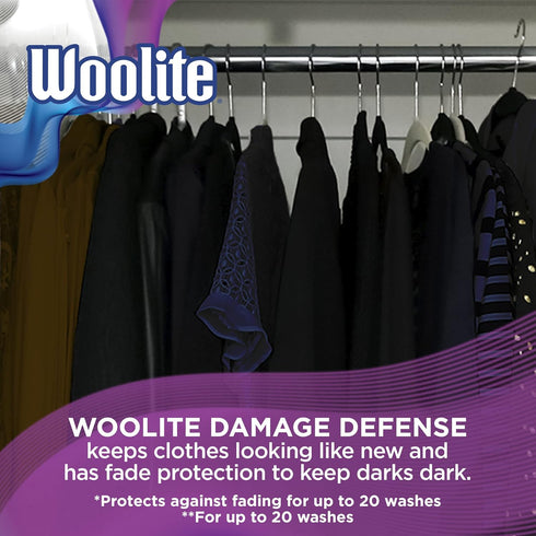 Woolite Darks Defense Liquid Laundry Detergent, 50 Fl Oz, 33 Loads, Regular & HE Washers
