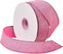 YAMA Glitter Wired Ribbon, Pink, 1-1/2 inch x 20 Yards for Christmas, Gift Wrapping, Wreath, Crafts, Party