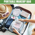Weewooday 4 Pcs White Mesh Makeup Bag, Mini Portable Cosmetic Travel Toiletry Pouch with Zipper for Daily Accessories